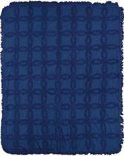 Navy Vintage Tufted CottonThrow