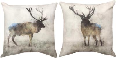 Bull Elk & Cow Elk, wildlife elk cotton throw blankets, furniture