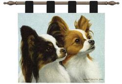 Deux Papillon Tapestry Wall Hanging