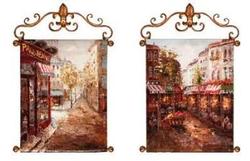 Rue de Paris, Set of 2 Canvas Art