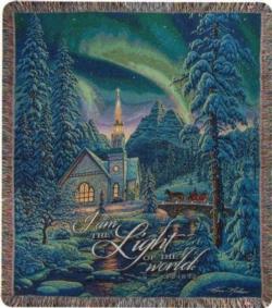 Light of the World, John 8:12 Tapestry Throw