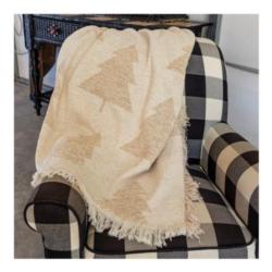 Boucle Trees Tapestry Throw