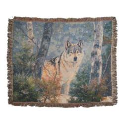 Snowy Silence Tapestry Throw
