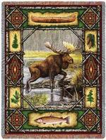 Moose Lodge Tapestry Throw