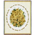 Bundle Of Yellow Roses Tapestry Throw